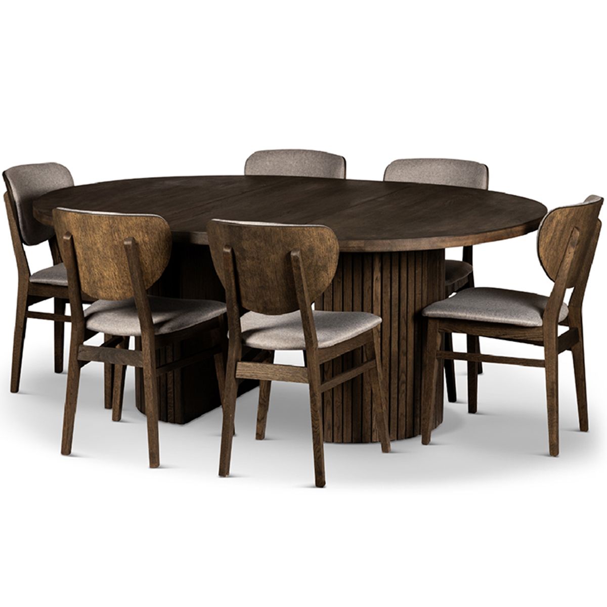 Sophisticate 115+50+50+50 Spisebord heltre massiv eik smoked oak