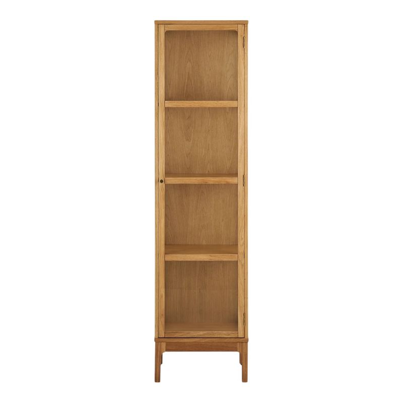 Zamora smalt vitrineskap 47x40 H:180 cm – eikefiner