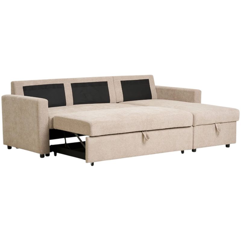 Belfast Sovesofa med sjeselong – mørk sand | House Nordic
