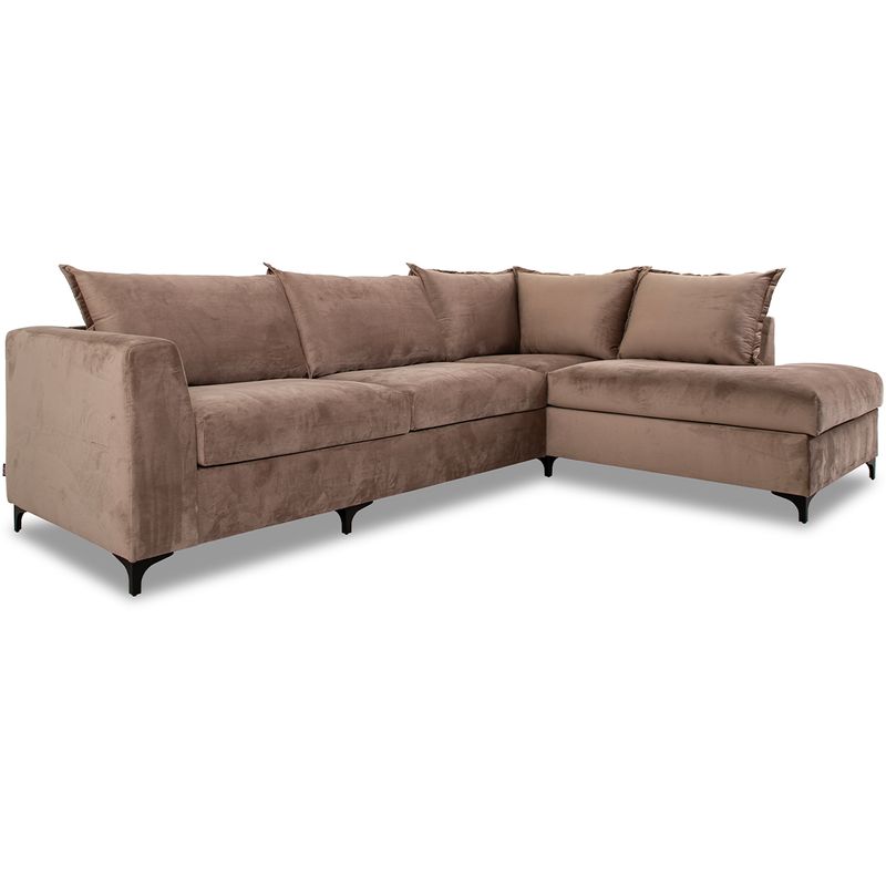 Chill Oppsett 2 Hjørnesofa Bluvel velur 300x215 m/ åpen ende