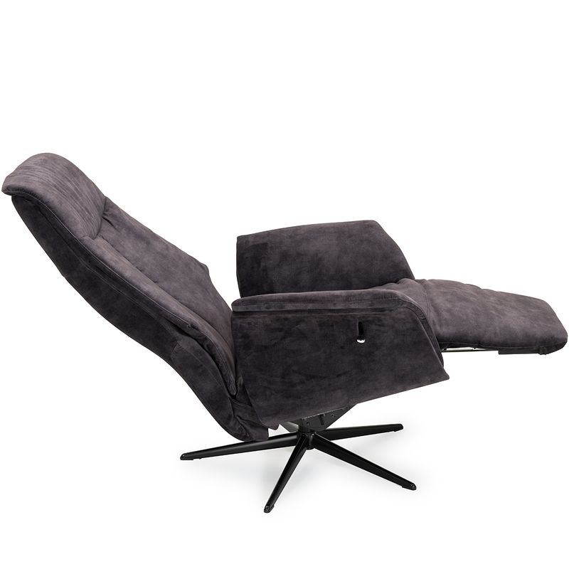 Seven Recliner med integrert fothviler | Adore velur