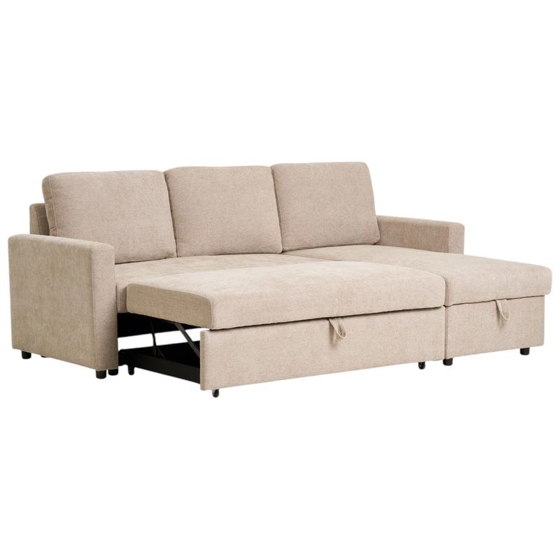 Belfast Sovesofa med sjeselong – mørk sand | House Nordic