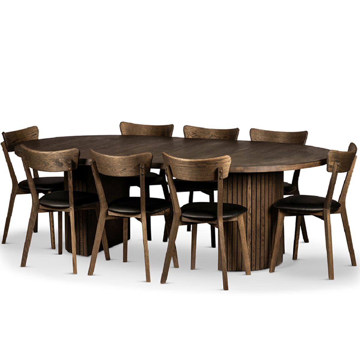 Sophisticate 115+50+50+50 Spisebord heltre massiv eik smoked oak