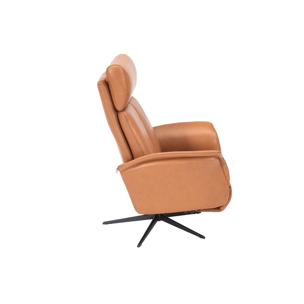Comfort+ Recliner med integrert fothviler | Semianilin skinn