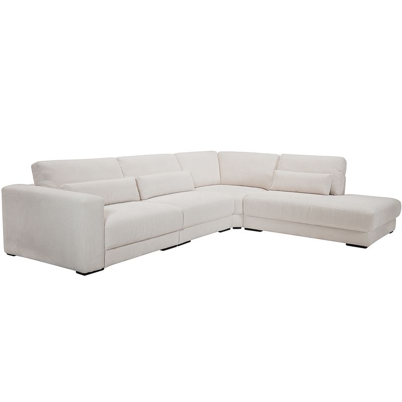 2389 Egholm Hjørnesofa åpen ende 336cm x 256cm modulbasert velg Ribcord cordfløyel tekstil