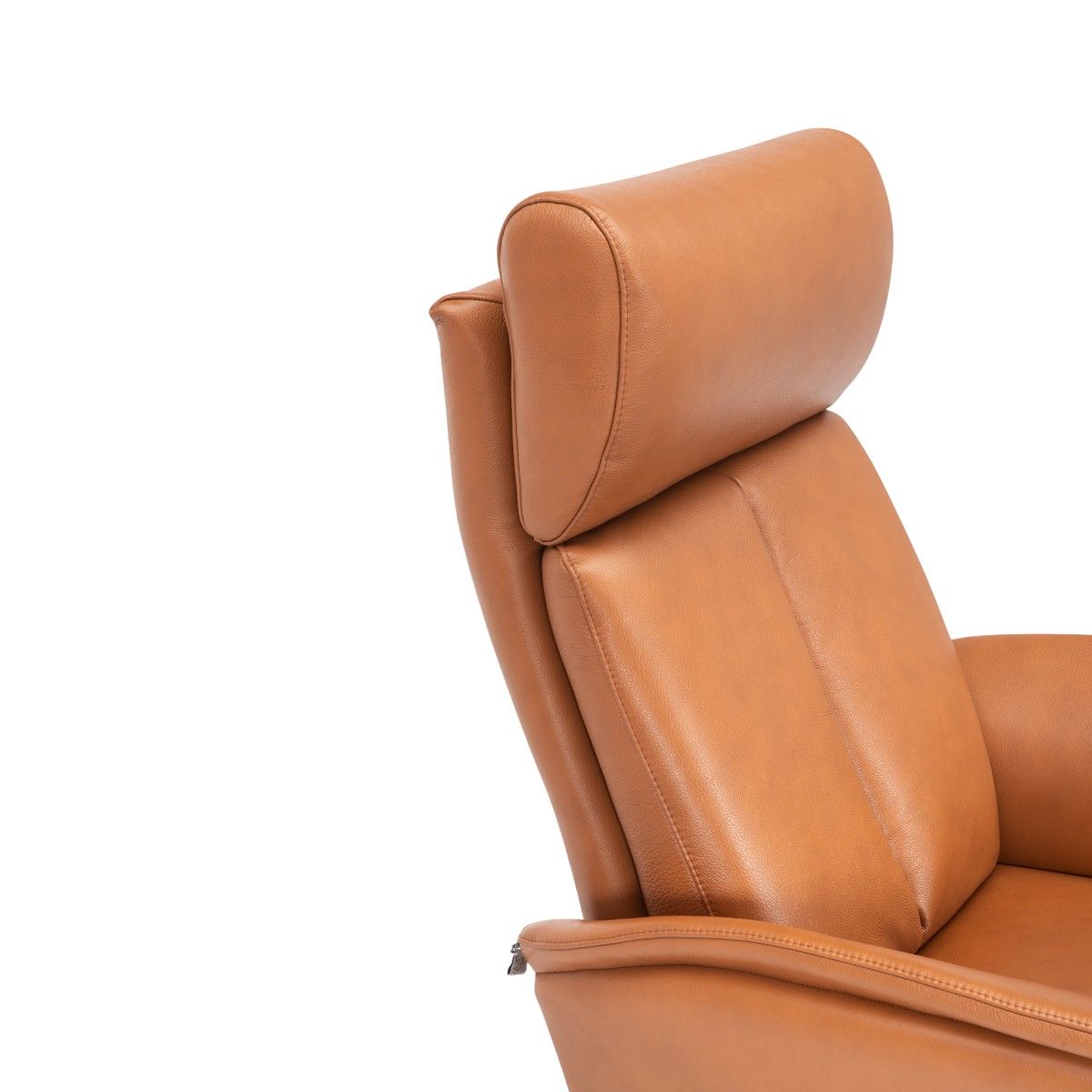 Comfort+ Recliner med integrert fothviler | Semianilin skinn