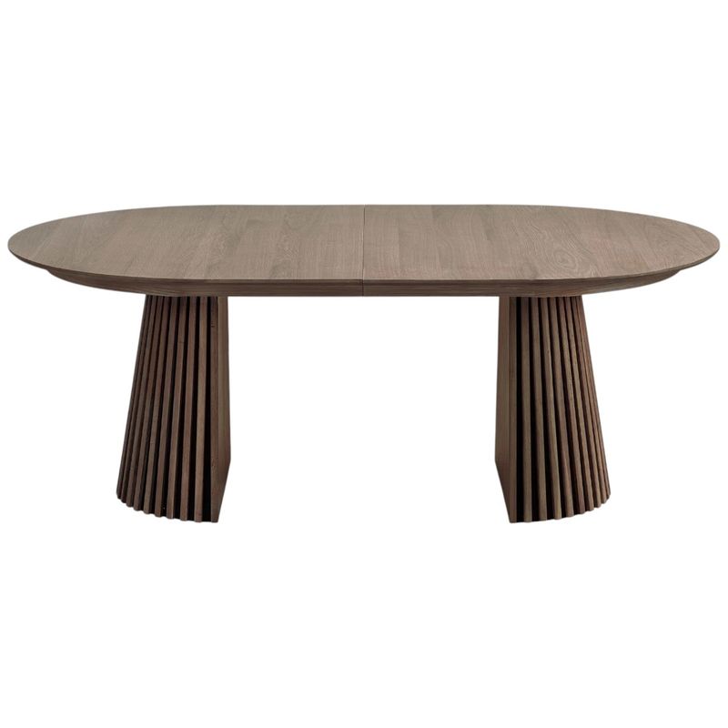Osaka Ovalt Spisebord med uttrekk 120x200 - inkl 2 illeggsplater | Smoked Oak