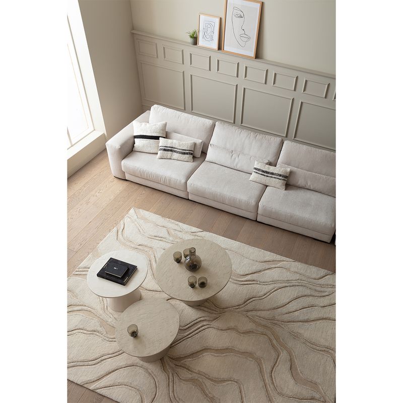 2389 Egholm Hjørnesofa åpen ende 336cm x 256cm modulbasert velg Ribcord cordfløyel tekstil