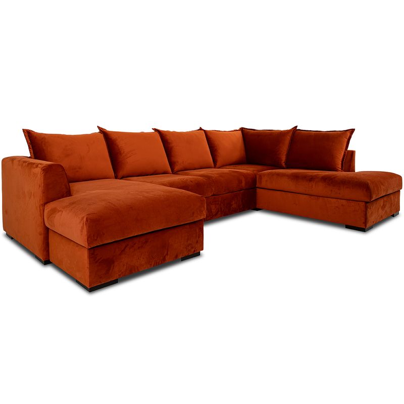 Chill U-sofa 330x215 cm - Bluvel velur