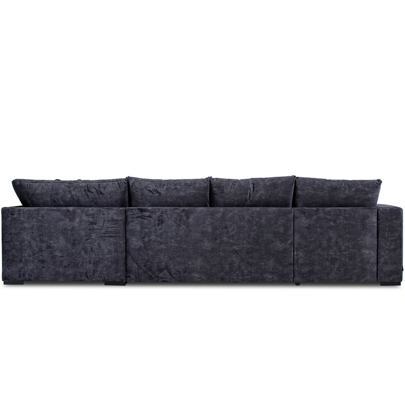 Chill hjørnesofa med sjeselong 345x275 cm – Adore Fuji velur