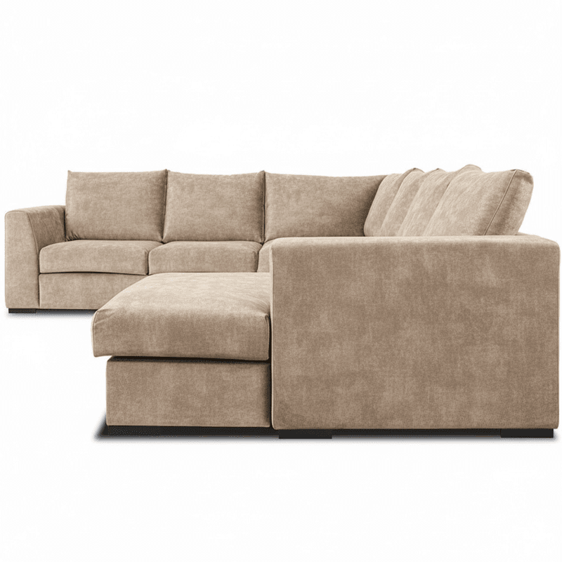 Chill hjørnesofa med sjeselong 345x275 cm – Daisy tekstil
