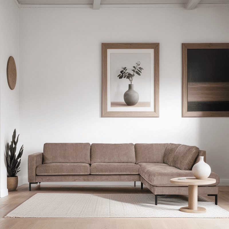 Cape Oppsett 11 hjørnesofa med åpen ende Adore Fuji 285x206