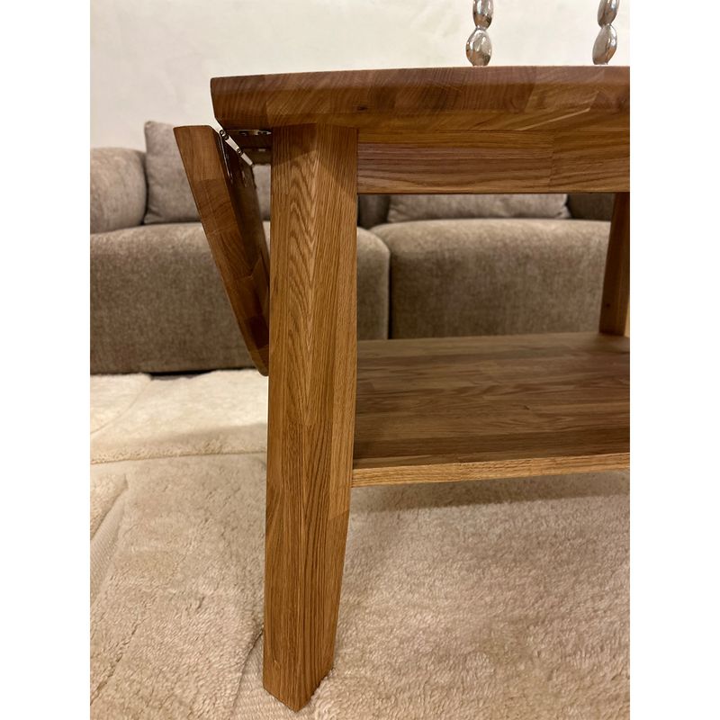 Bratislava Sofabord heltre massiv oljet eik 130 cm