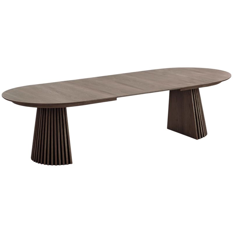 Osaka Ovalt Spisebord med uttrekk 120x200 - inkl 2 illeggsplater | Smoked Oak