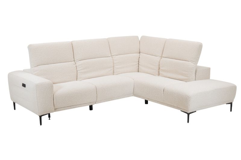 Avanti Lux hjørnesofa med elektrisk recliner og åpen ende 265X228cm