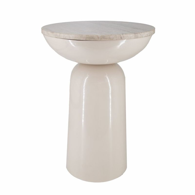 Cannes Marmor Sidebord Beige metallfot | 37x53 