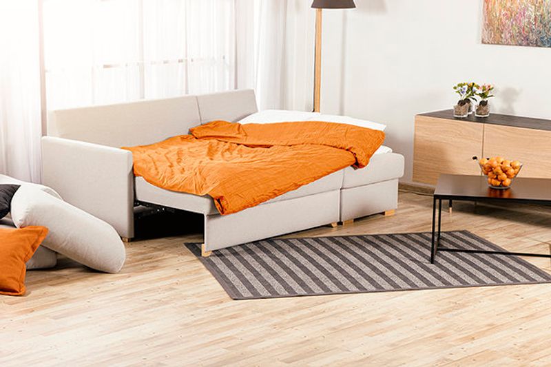 Ramona 3 seter med sjeselong sovesofa 215x159cm | Brego tekstil