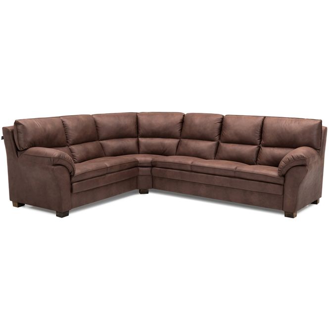 Hovedbilde Palma 290x235 skinnsofa - buet hjørnesofa i ekte skinn