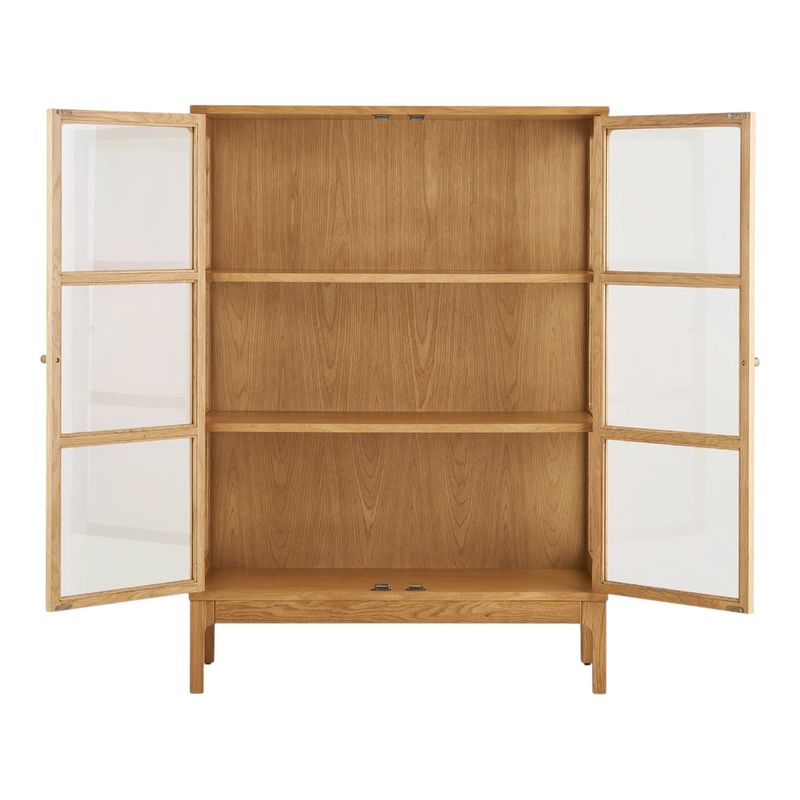 Zamora bredt vitrineskap 120x40 H:126 cm - eikefiner