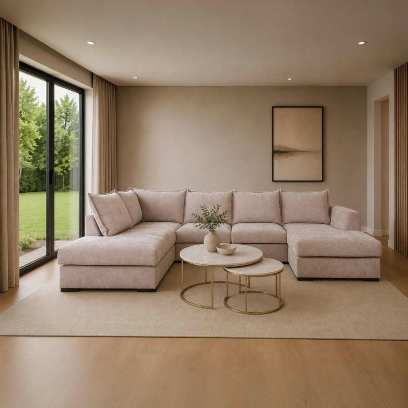 Chill U-sofa 330x215 cm - Storm tekstil