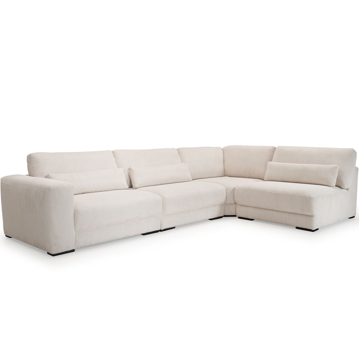 2389 Egholm Modulsofa åpen ende 336cm x 210cm velg Ribcord cordfløyel tekstil
