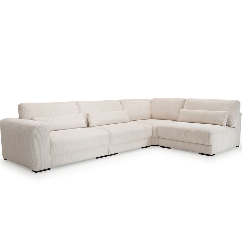 2389 Egholm Modulsofa åpen ende 336cm x 210cm velg Ribcord cordfløyel tekstil