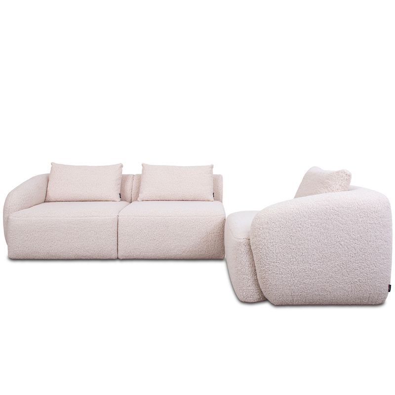 Sori hjørnesofa med åpen ende 280X210cm - Velg Boogie bouclè