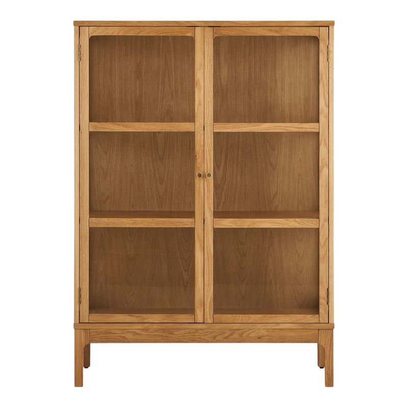 Zamora bredt vitrineskap 120x40 H:126 cm - eikefiner