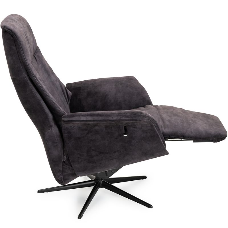 Seven Recliner med integrert fothviler | Adore velur