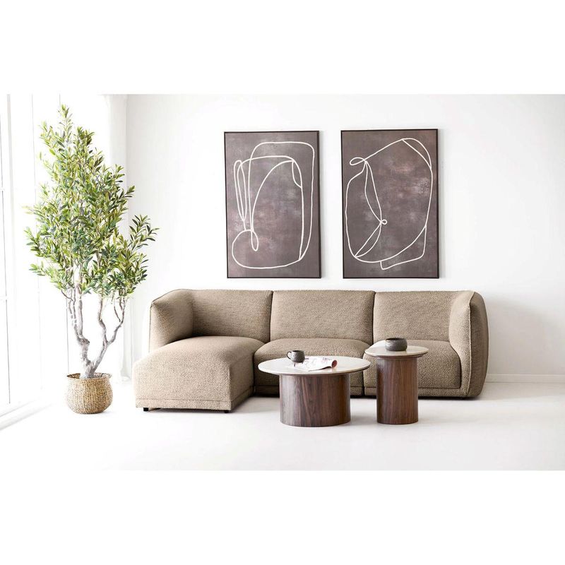 Delphi sidebord Ø45 cm | keramisk bordplate