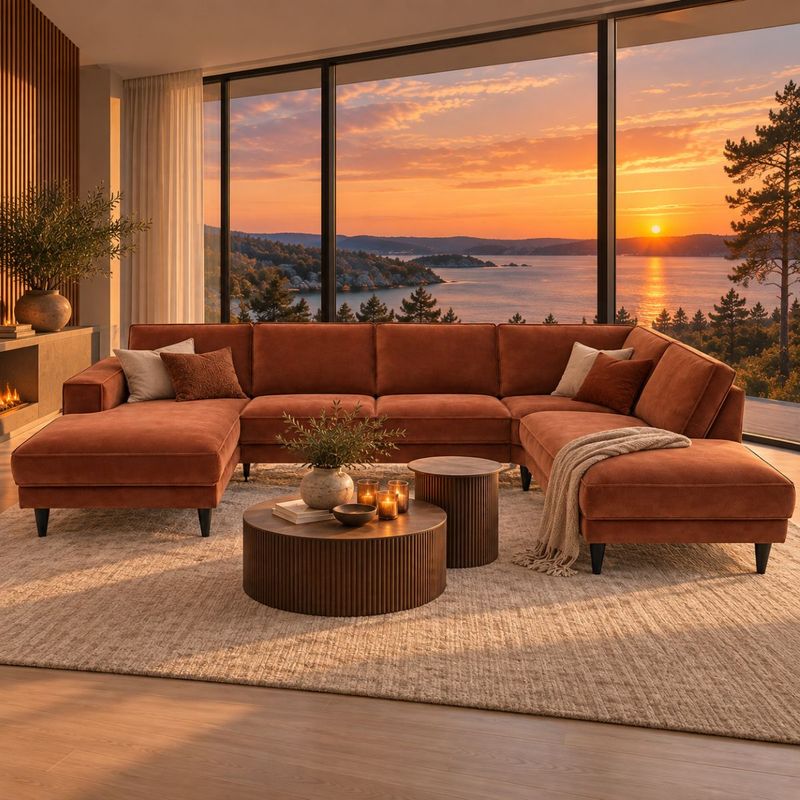 Brugge Stor U-sofa 344cmx210cm | Adore velur