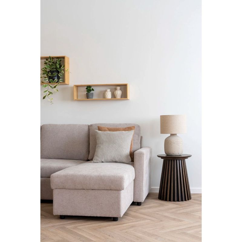 Belfast Sovesofa med sjeselong – mørk sand | House Nordic