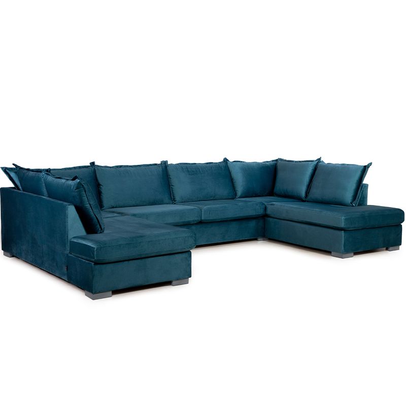 Arizona FS U-hjørnesofa symmetrisk Monolith velur 362x208