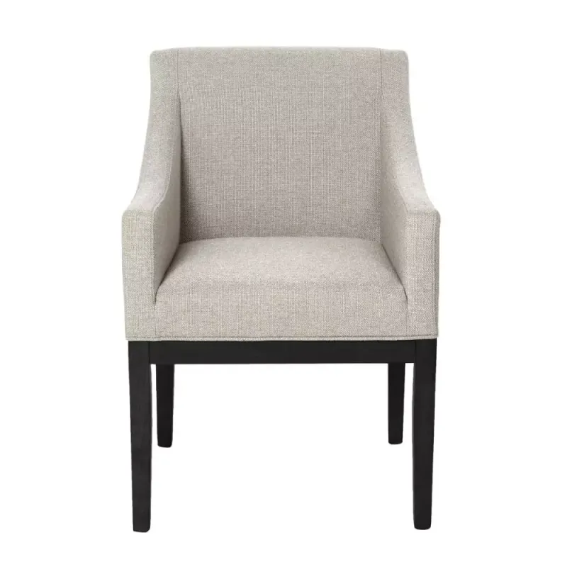 Shetland Spisestol med armlene Beige med sorte treben
