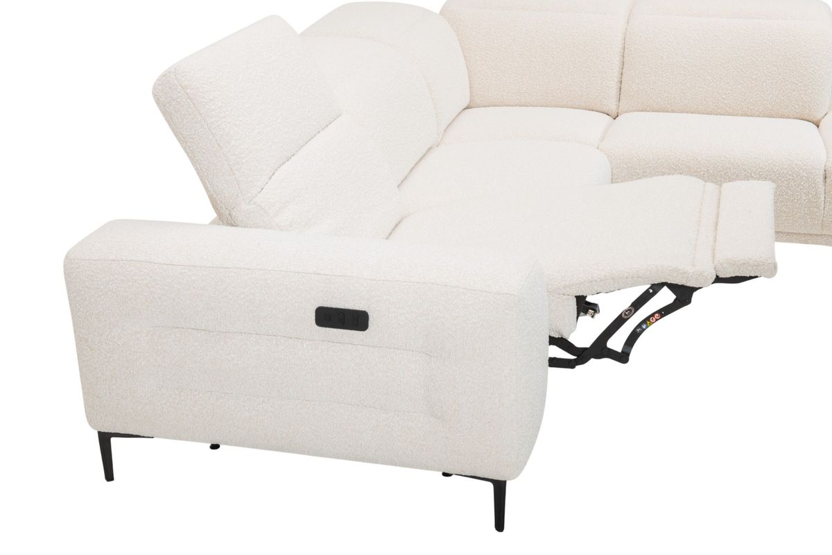 Avanti Lux hjørnesofa med elektrisk recliner og åpen ende 265X228cm