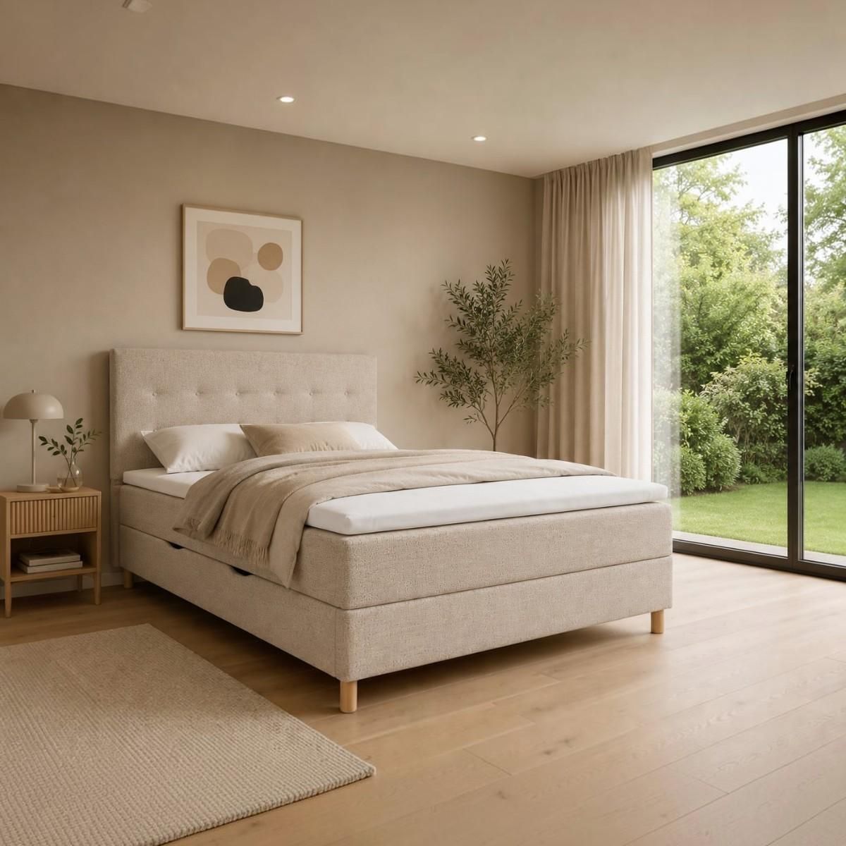 Dvale Vela 120x200 seng med oppbevaring | Cremona tekstil