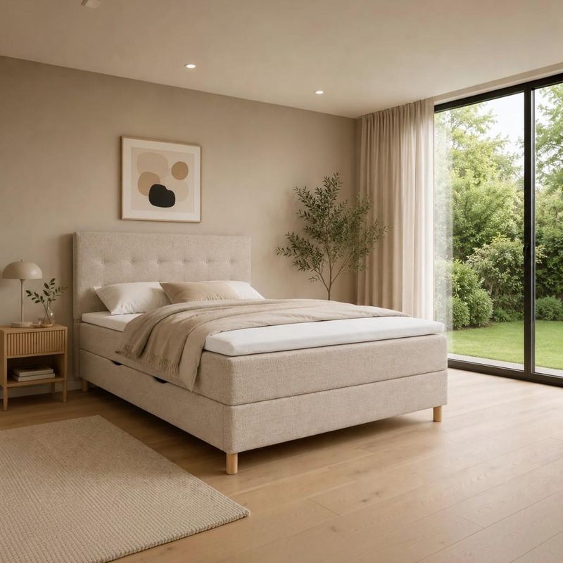 Dvale Vela 120x200 seng med oppbevaring | Cremona tekstil
